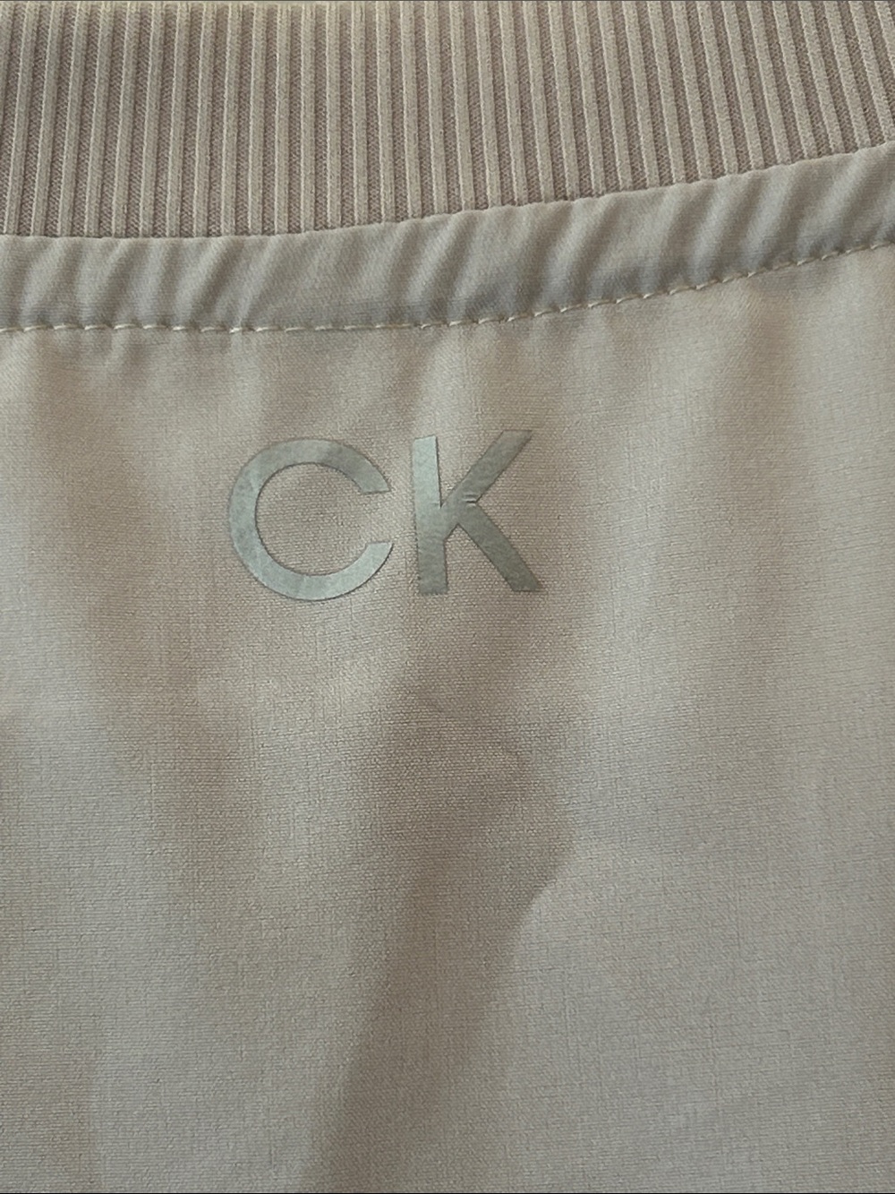 Calvin Klein Performance Sleeveless Drawstring Dress 12% Spandex pockets S beige - Picture 8 of 10